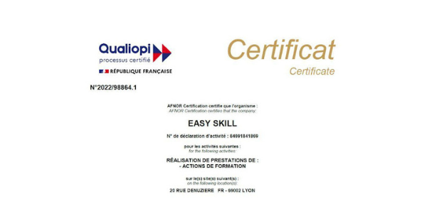 Certificat Formation BIM Easy Skill